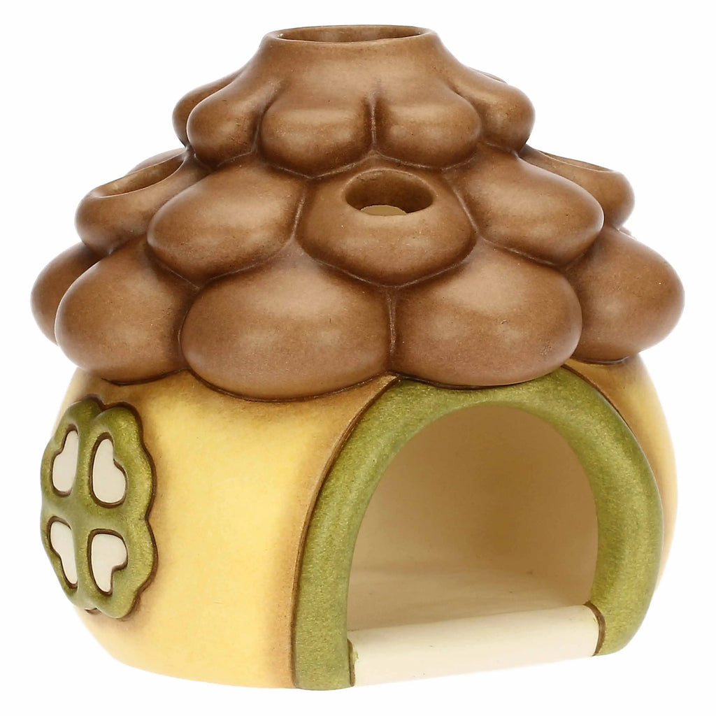 Thun - tealight casetta a forma di pigna in ceramica | rohome