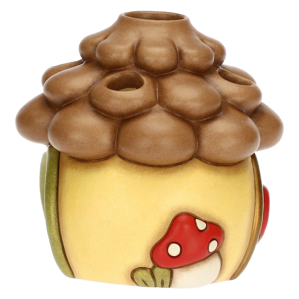 Thun - tealight casetta a forma di pigna in ceramica | rohome