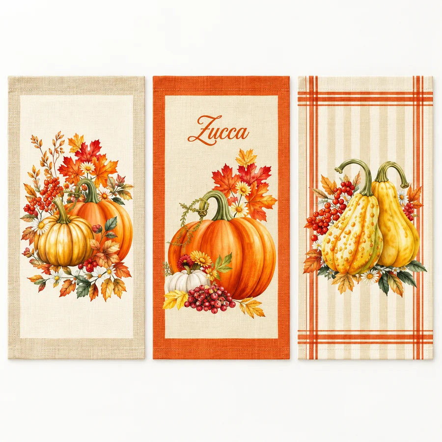 Set 3 canovacci autunno con zucca | Rohome