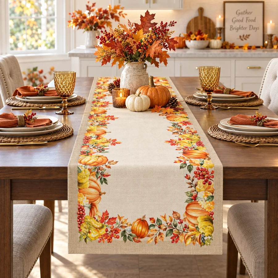 Runner in cotone autunno con zucca | Rohome