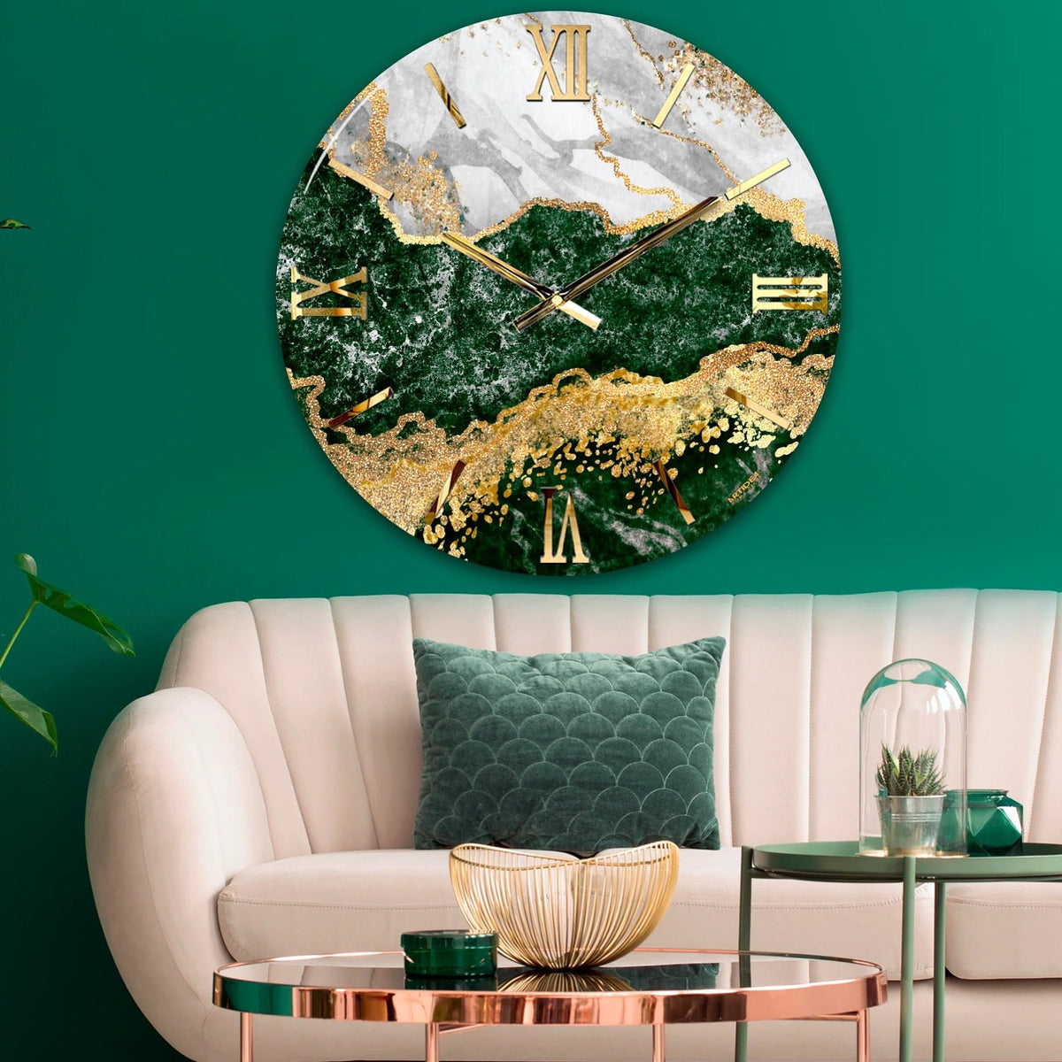 Orologio luxury smeraldo d.60cm | rohome