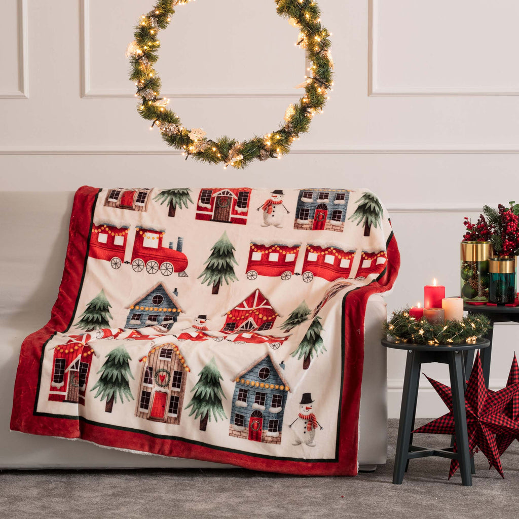 Plaid Natalizio con diversi soggetti 130x160 | Rohome