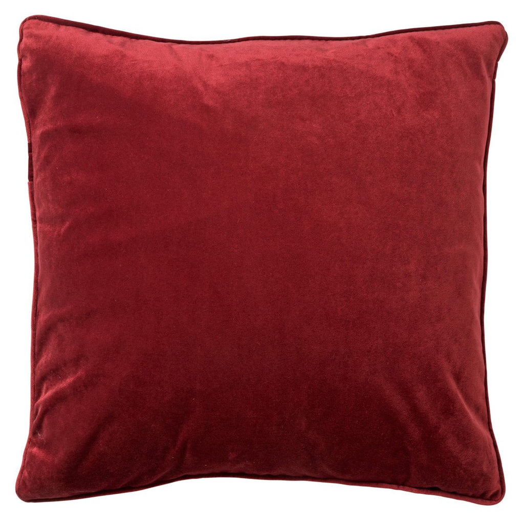 Cuscino arredo in velluto 45x45cm Merolt Rosso | Rohome