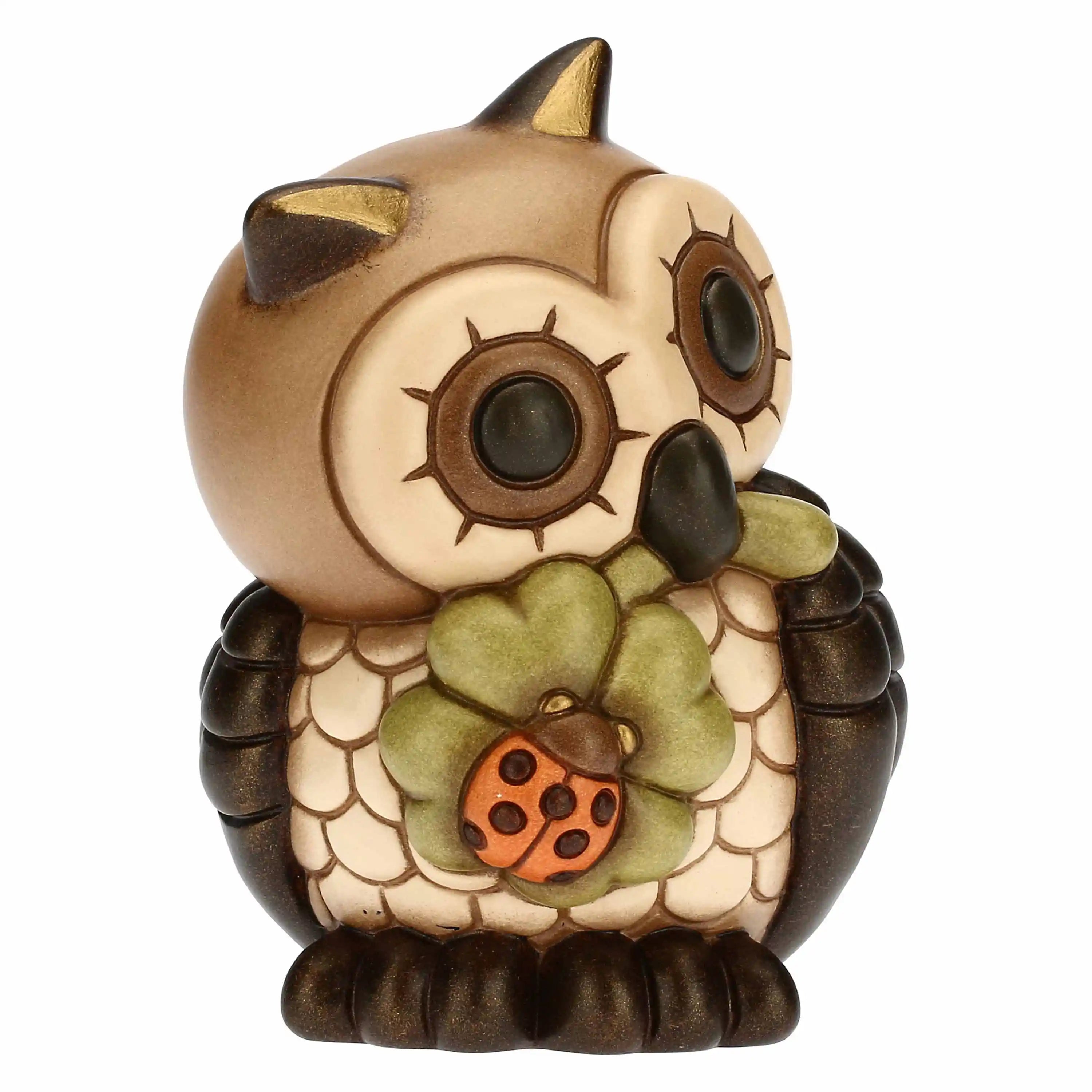 Thun - Gufo saggio con quadrifoglio portafortuna medio | Rohome