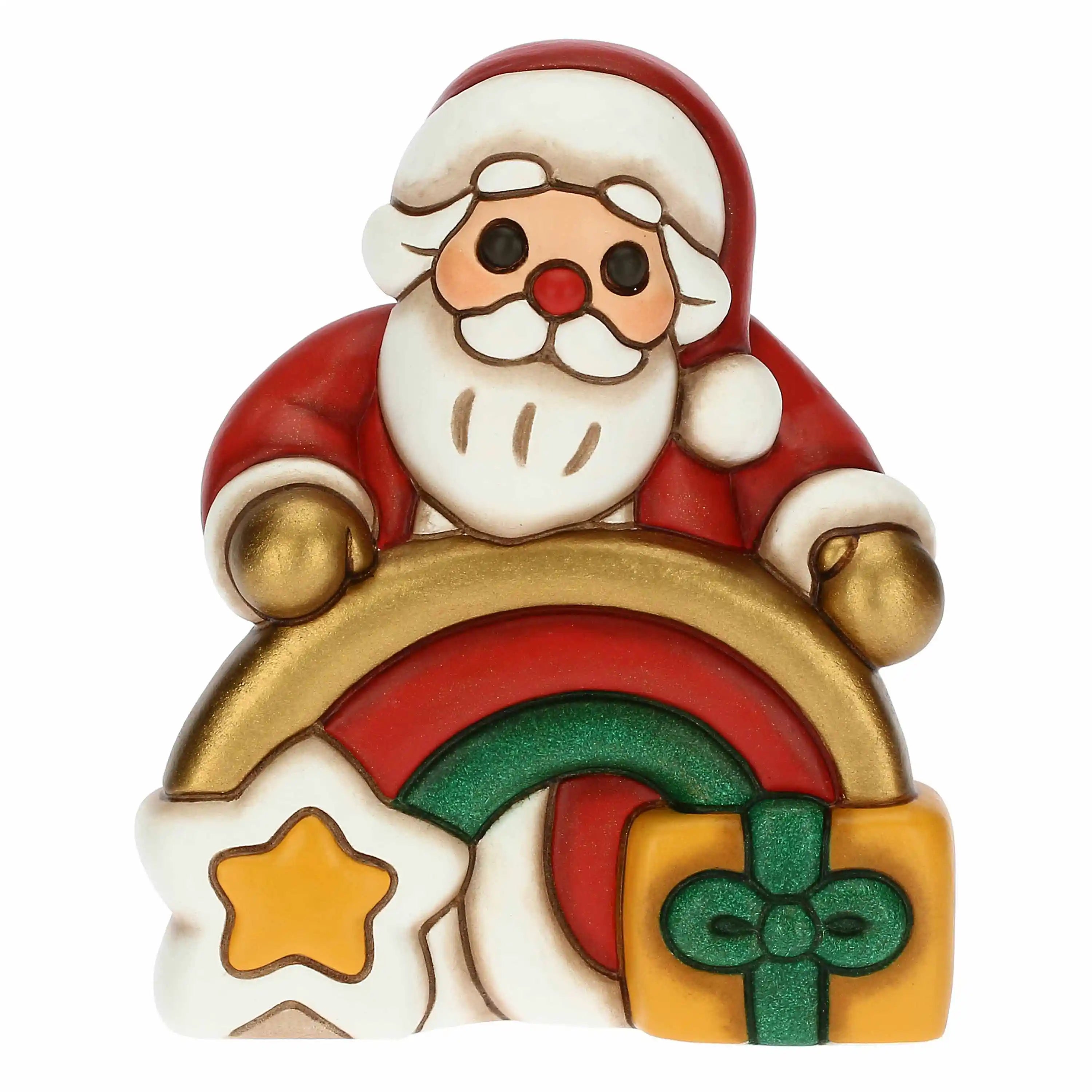 Thun - Babbo Natale con arcobaleno in ceramica Desideri Di Natale | Rohome