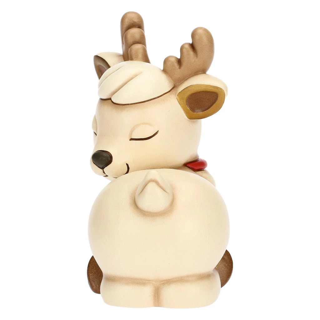 Thun - Renna Robin seduta in ceramica media | rohome