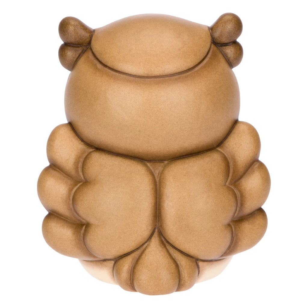 Thun- Gufo marrone con quadrifoglio in ceramica | rohome