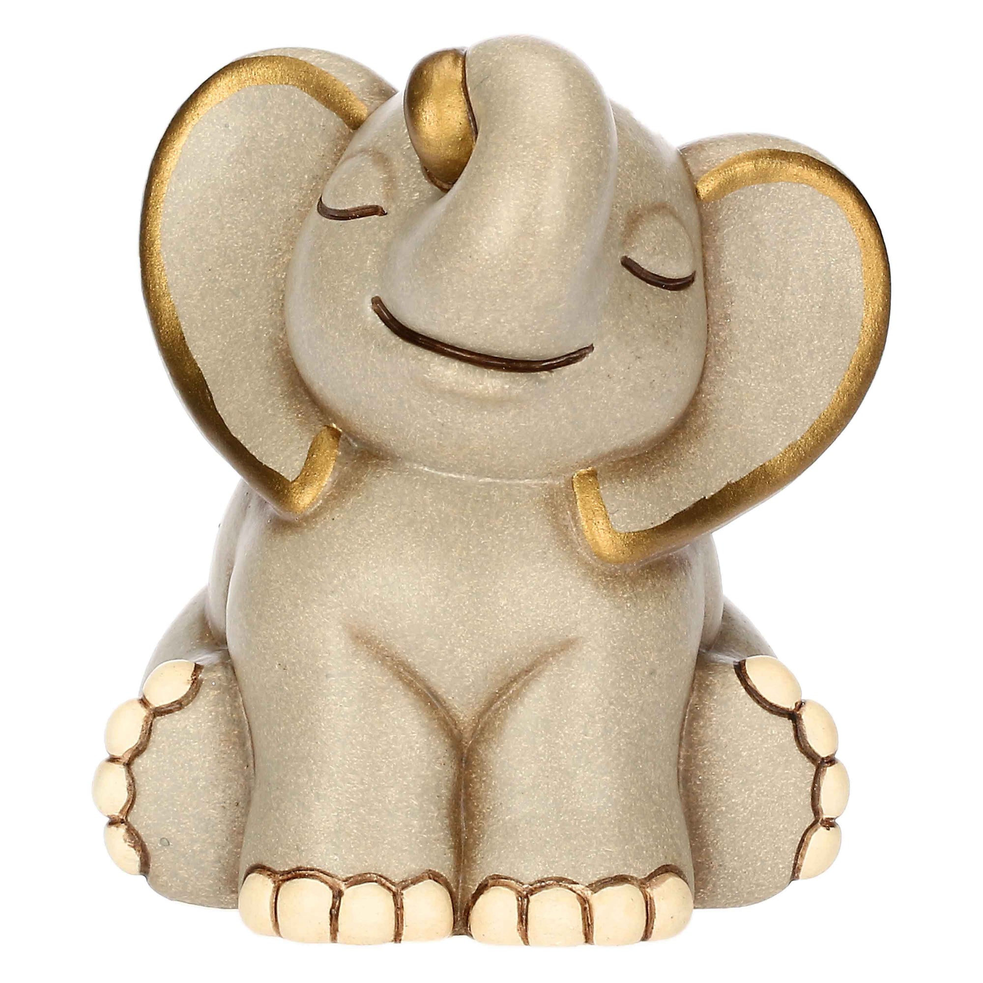 Elefante Thun Elly piccolo con quadrifoglio in ceramica | Rohome