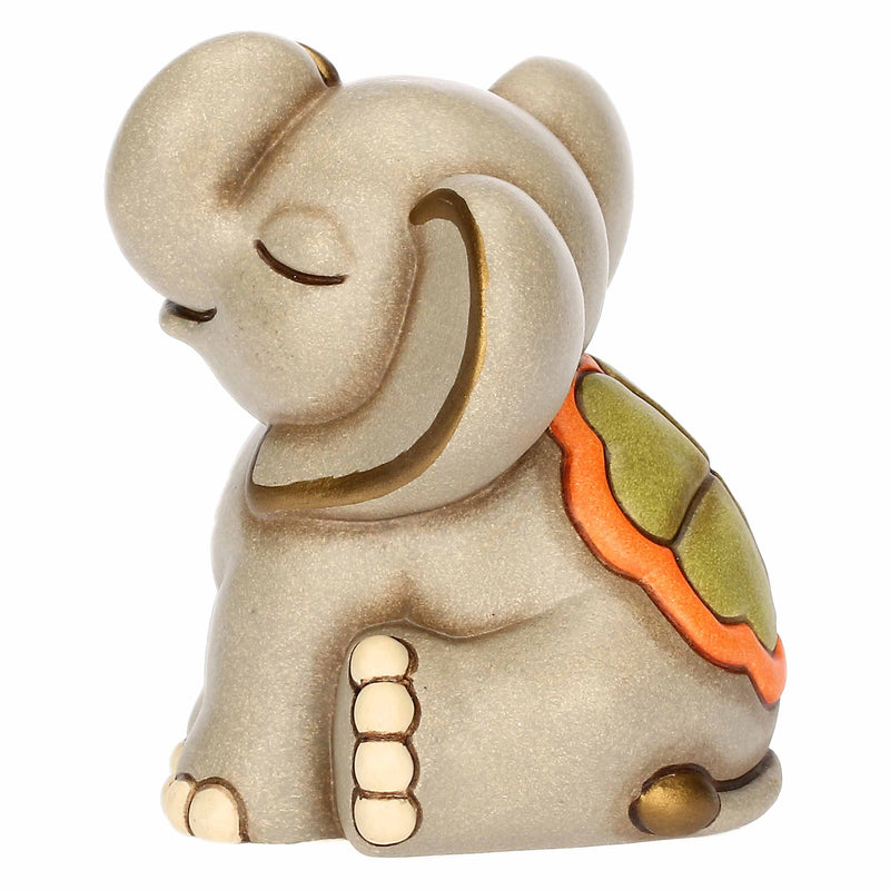 Elefante Thun Elly piccolo con quadrifoglio in ceramica | Rohome