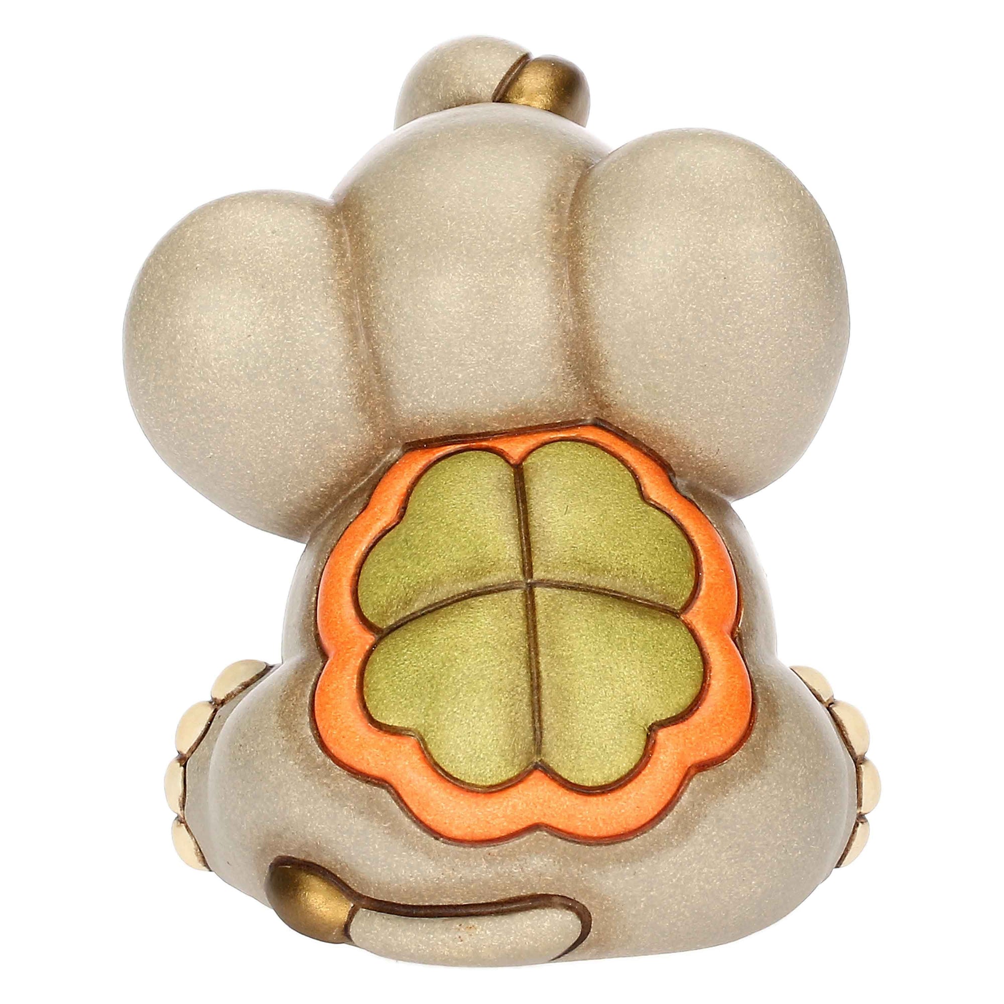 Elefante Thun Elly piccolo con quadrifoglio in ceramica | Rohome
