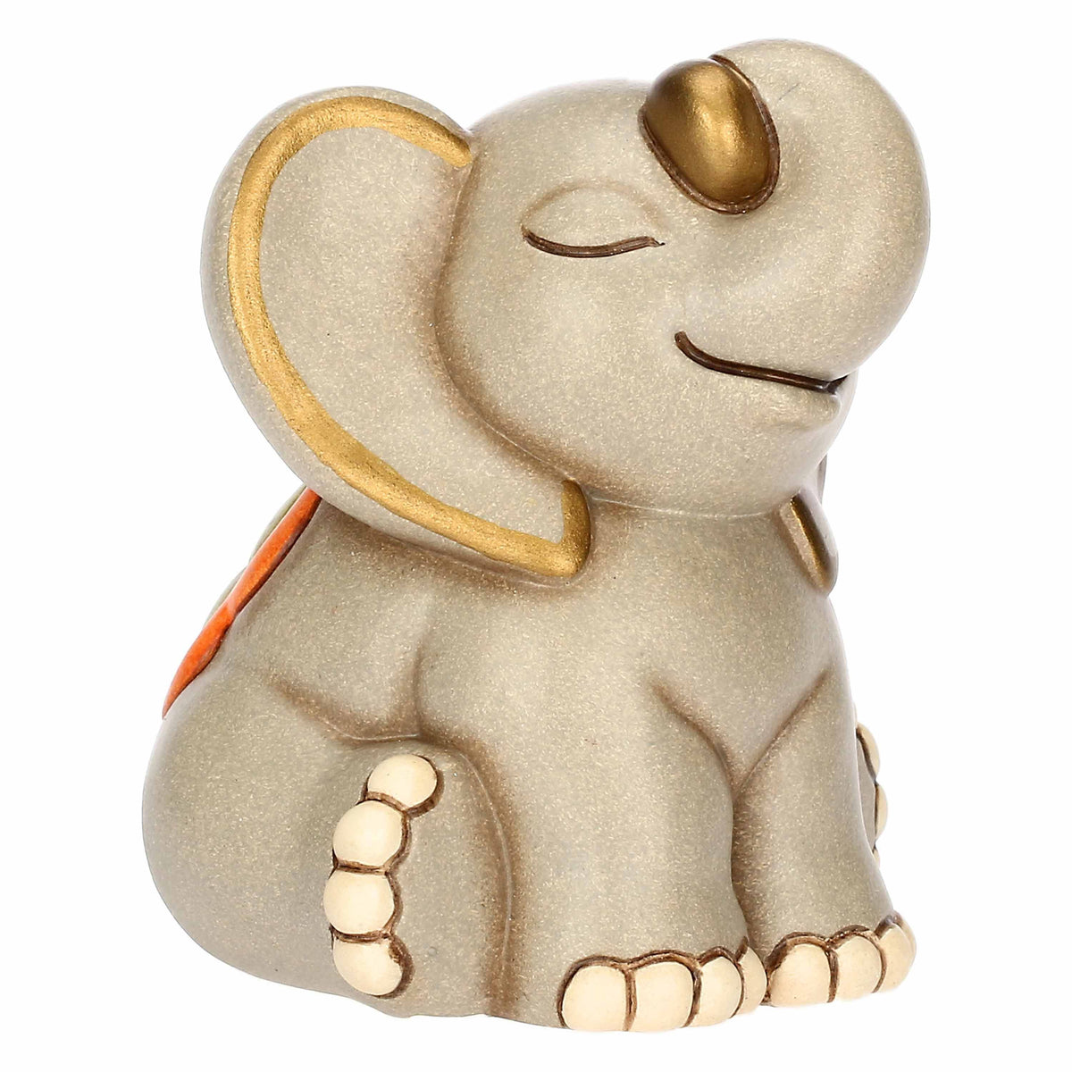 Elefante Thun Elly piccolo con quadrifoglio in ceramica | Rohome