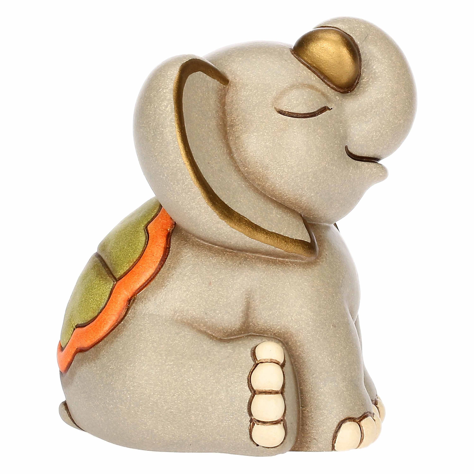 Elefante Thun Elly piccolo con quadrifoglio in ceramica | Rohome