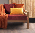 Cuscino arredo in velluto 45x45cm Merolt Rosso | Rohome