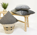 Cuscino arredo in velluto 45x45cm tortora| Rohome