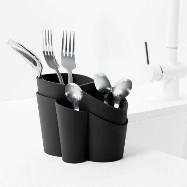 Blim plus - gocciolo carbon black cutlery drainer | rohome