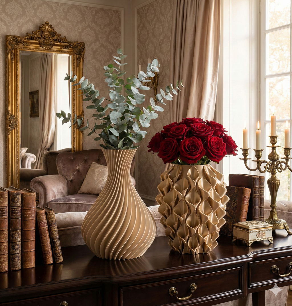 Vaso Fiore in PLA H.25cm champagne | Rohome