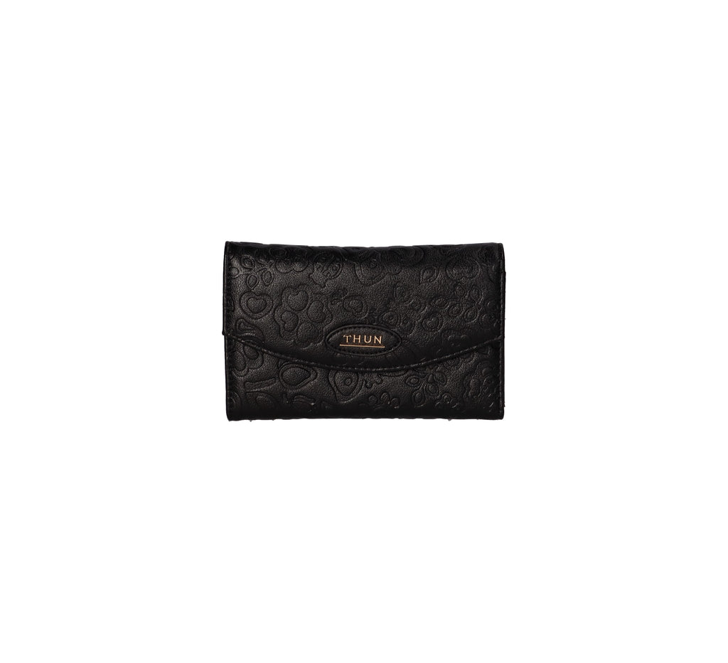 Thun - portafogli con bottone colore nero | rohome