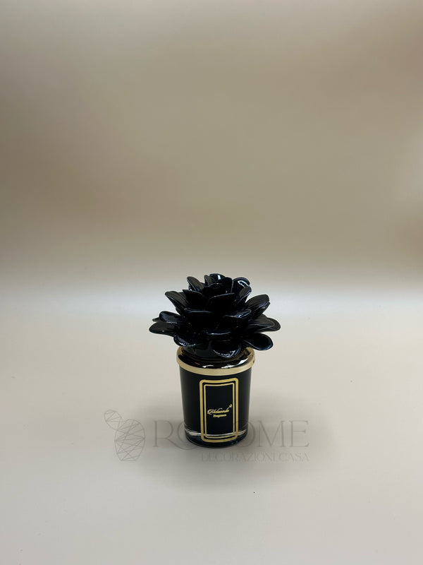 Melaverde - dahlia candle 100g black | rohome