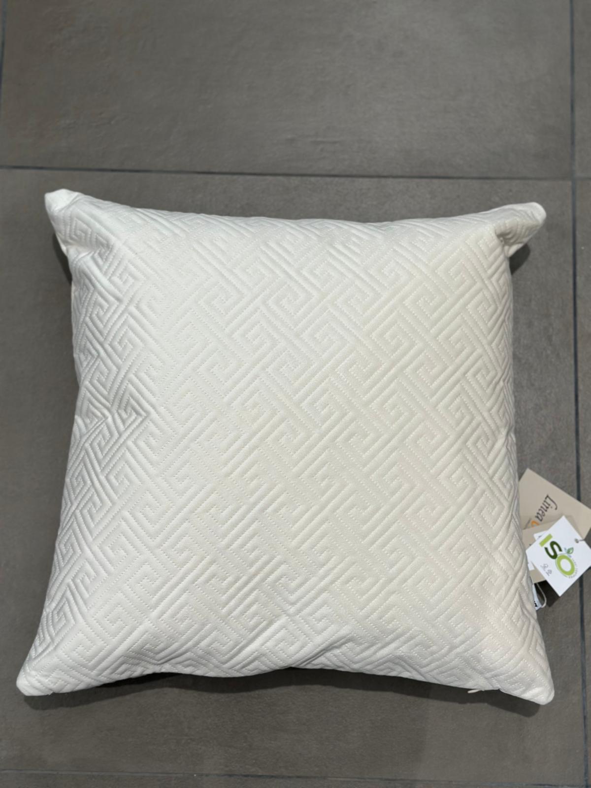 Cuscino in velluto colore panna 50x50 | Rohome