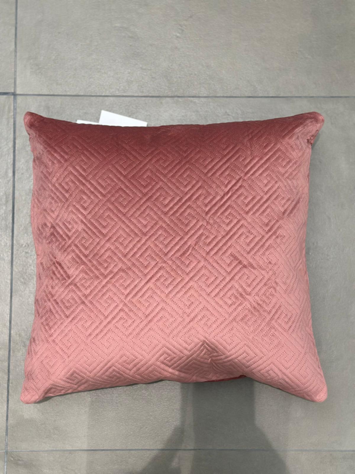 Cuscino in velluto colore rosa 50x50 | Rohome
