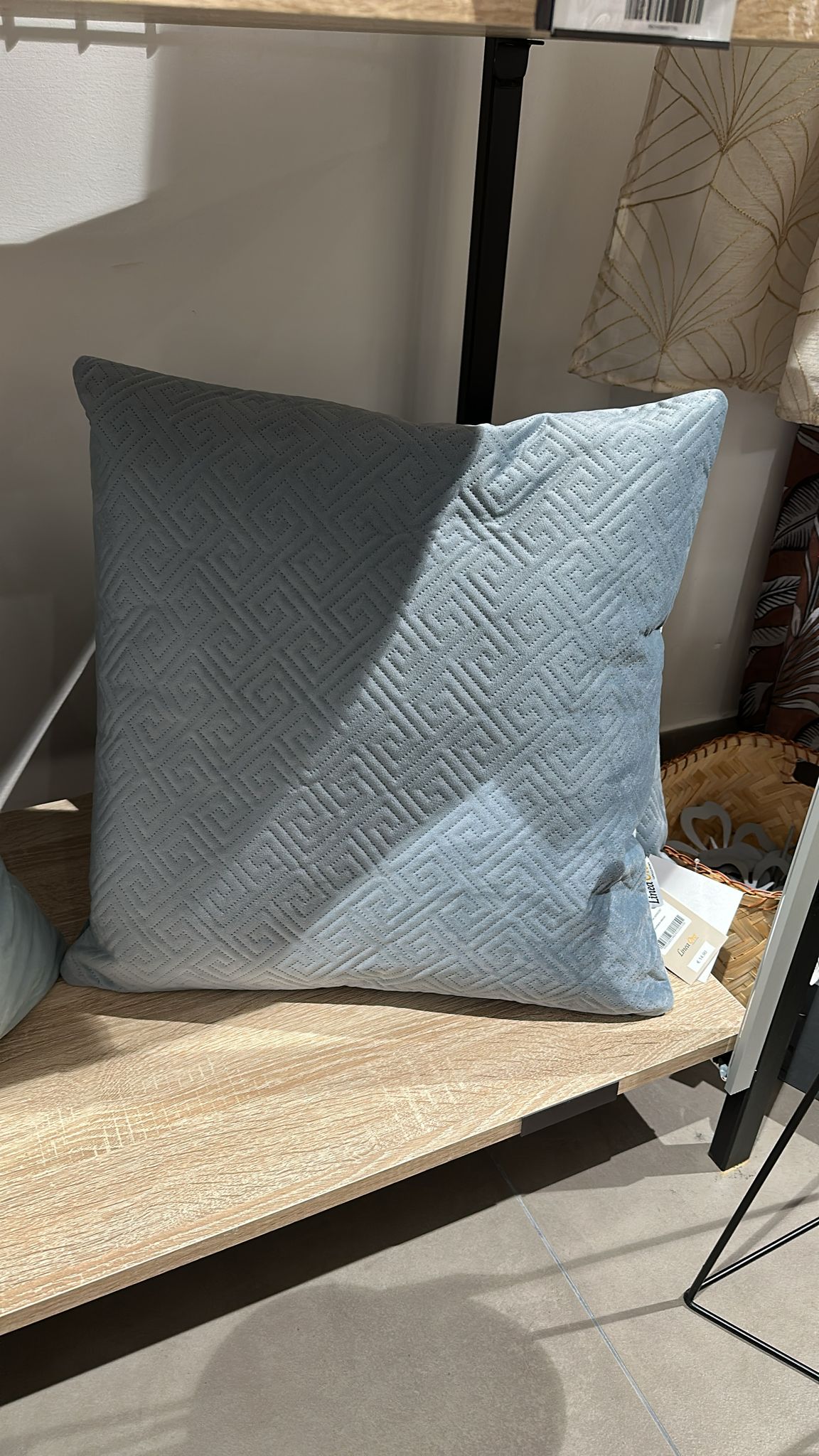 Cuscino in velluto colore carta da zucchero 50x50 | Rohome