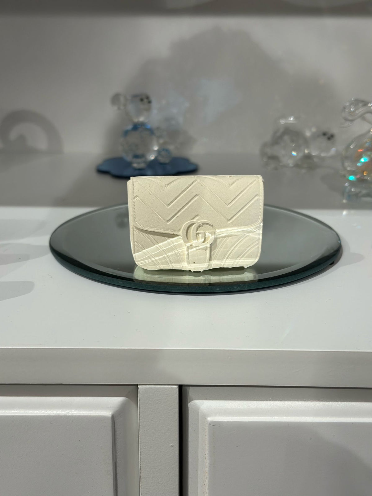 Bomboniera borsa piccola in gesso Gucci Tortora | Rohome