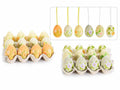 Set 12 uova pasqua in plastica dipinte a mano | rohome | Rohome