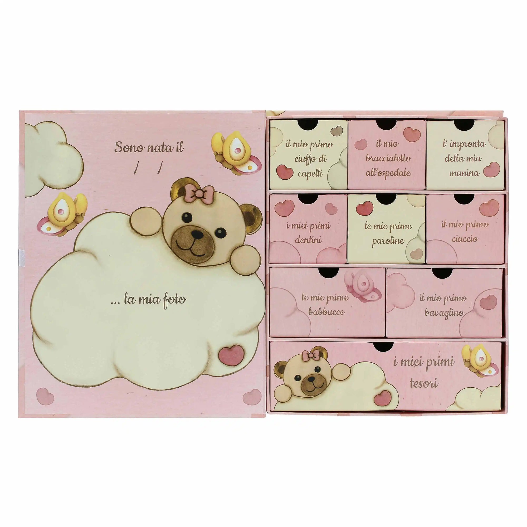 Thun -  Scatola dei ricordi rosa con teddy | Rohome