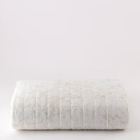 Trapuntino matrimoniale Kara beige stampa oro | Rohome