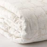 Trapuntino matrimoniale Kara beige stampa oro | Rohome