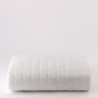 Trapuntino matrimoniale Kara beige stampa argento | Rohome