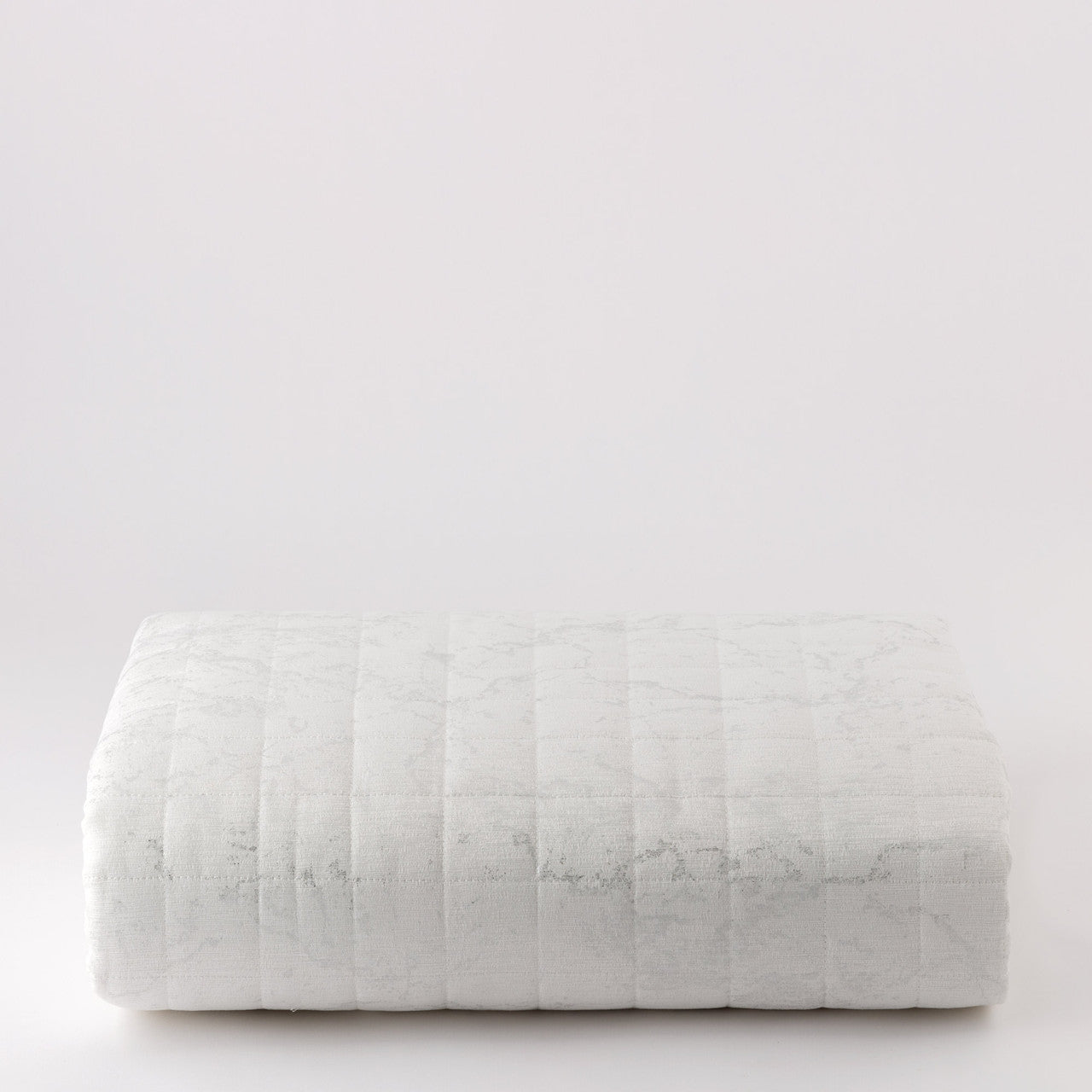 Trapuntino matrimoniale Kara beige stampa argento | Rohome