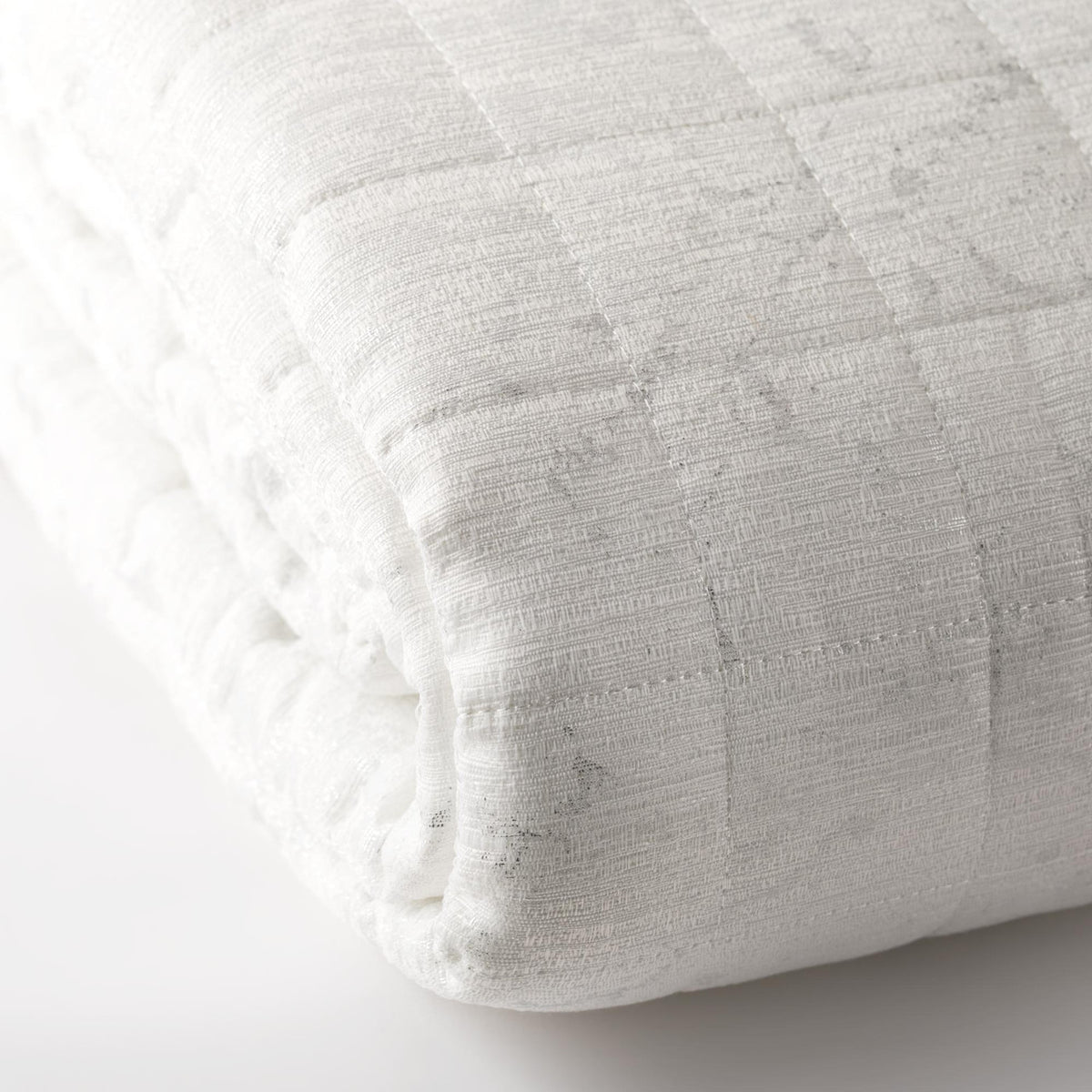 Trapuntino matrimoniale Kara beige stampa argento | Rohome