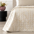 Trapuntino Coralline Jacquard matrimoniale panna | Rohome