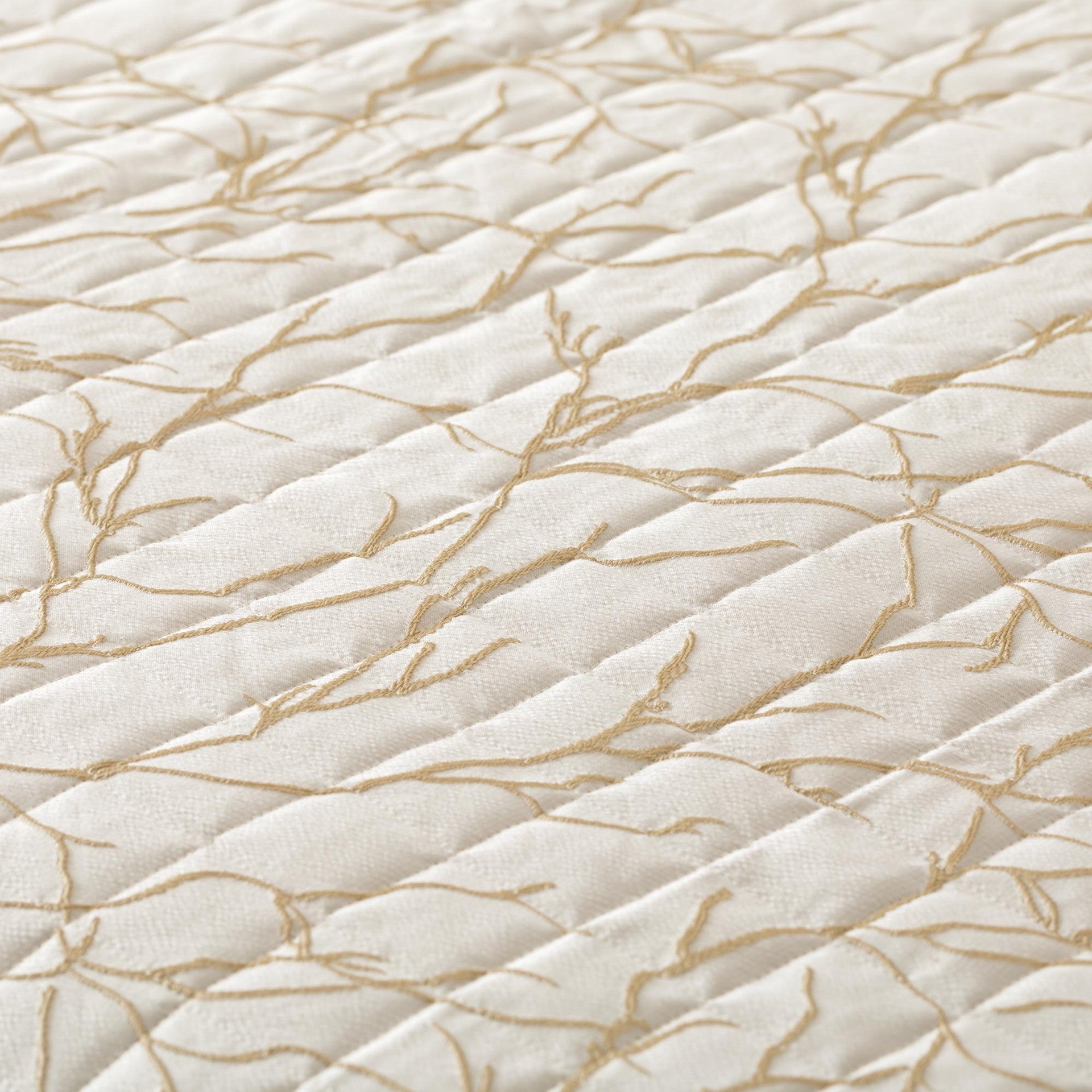 Trapuntino Coralline Jacquard matrimoniale panna | Rohome