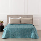 Trapuntino Coralline Jacquard matrimoniale turchese | Rohome