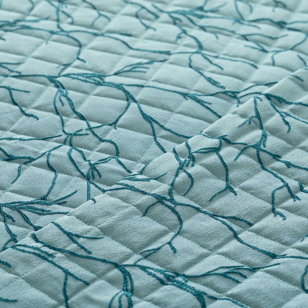 Trapuntino Coralline Jacquard matrimoniale turchese | Rohome