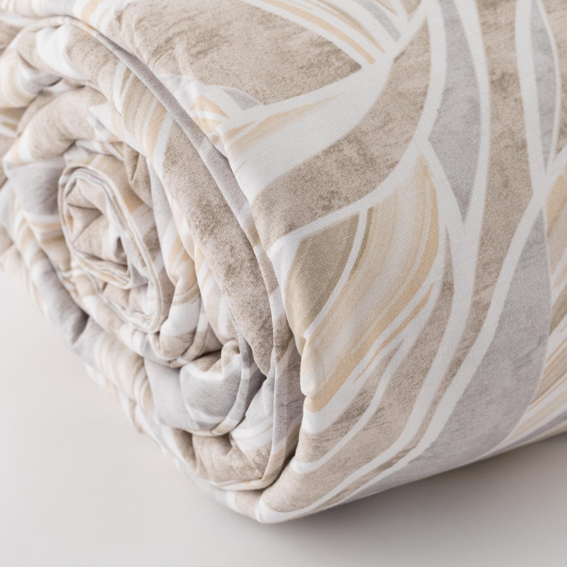 Parure copripiumino lenia  in cotone tortora | Rohome