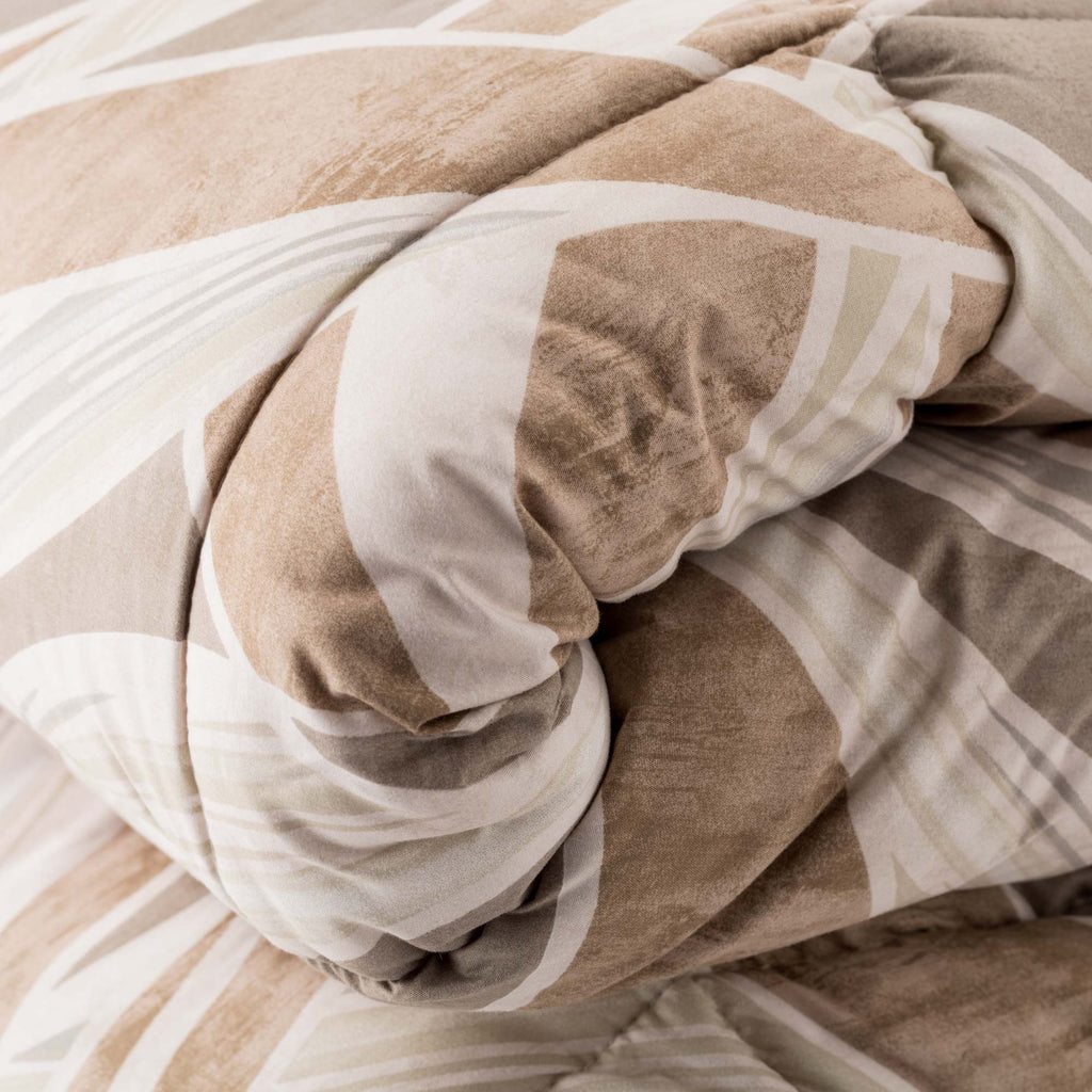 Trapunta Matrimoniale Foglie Beige – Collezione Rohome | Rohome
