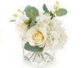 Rose artificiali colore bianche in vaso | Rohome
