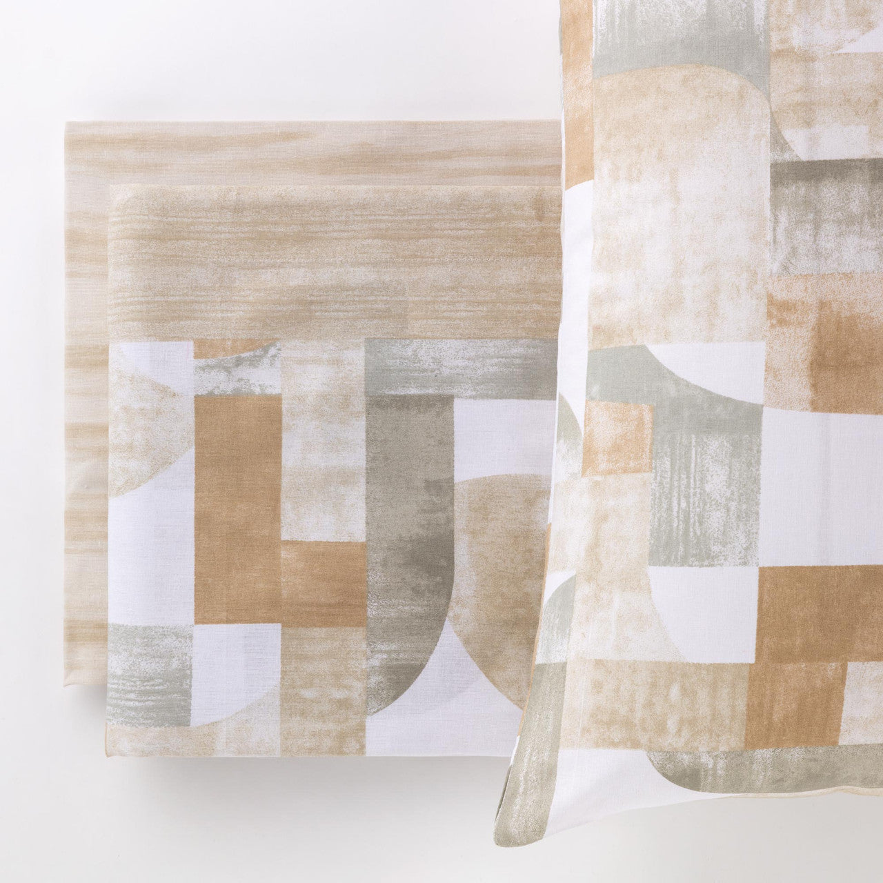 Completo letto matrimoniale Lennart in cotone tortora| Rohome
