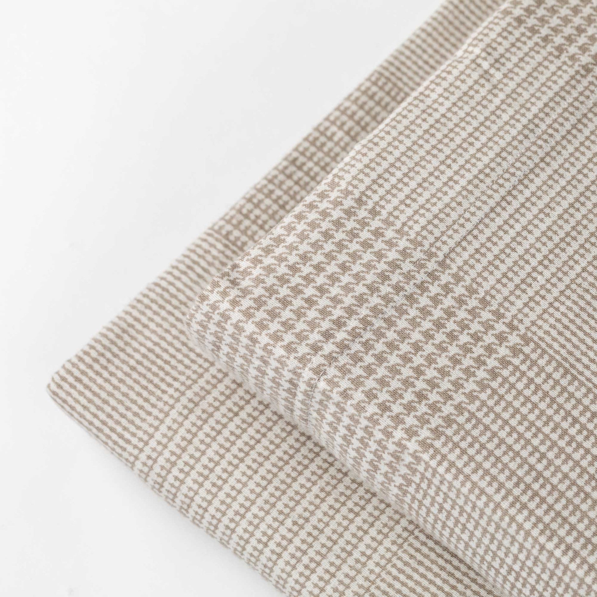 Completo letto in flanella tortora matrimoniale | Rohome