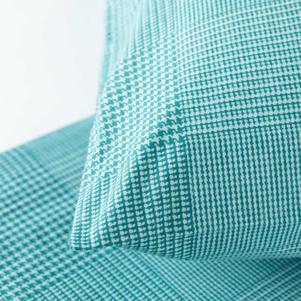Completo letto in flanella ottanio matrimoniale | Rohome
