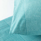Completo letto in flanella ottanio matrimoniale | Rohome