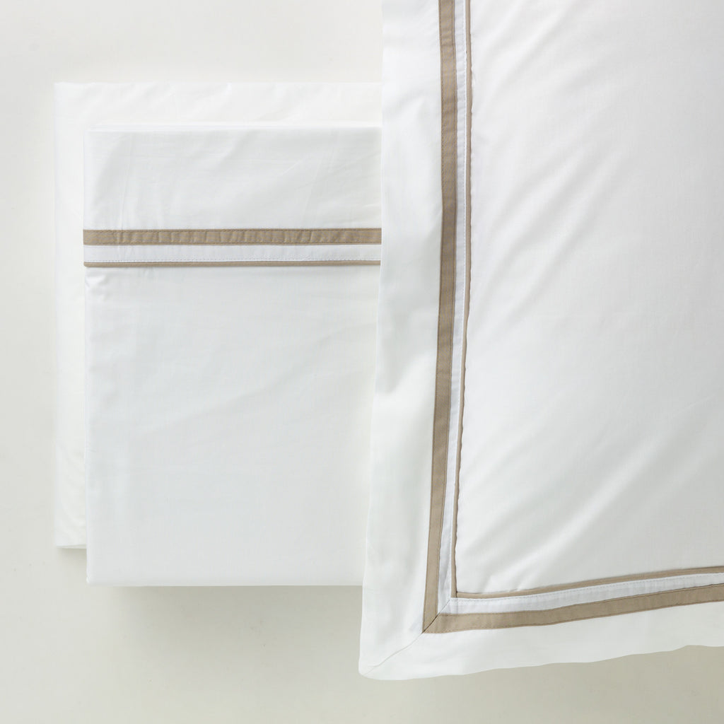 Completo letto in cotone Percalle Mirage bianco | Rohome