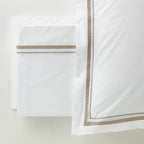 Completo letto in cotone Percalle Mirage bianco | Rohome