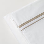 Completo letto in cotone Percalle Mirage bianco | Rohome