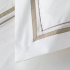 Completo letto in cotone Percalle Mirage bianco | Rohome