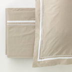 Completo letto in cotone Percalle Mirage tortora | Rohome
