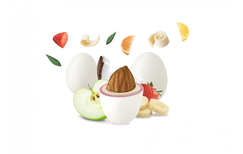 Maxtris - confetto incartato singolo bianco mix frutta | rohome